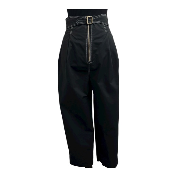 Sandro Paris lantern high waisted pants Size 6 black colour - Picture 1 of 17